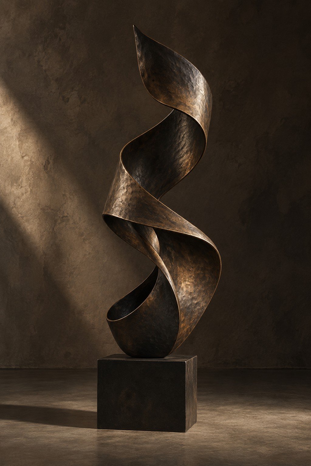 A quiet turn, Patinated bronze